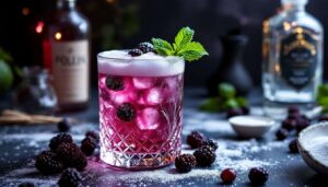 Un jour, un cocktail : Nuit Polaire, la boisson féérique à la mûre et à la menthe poivrée