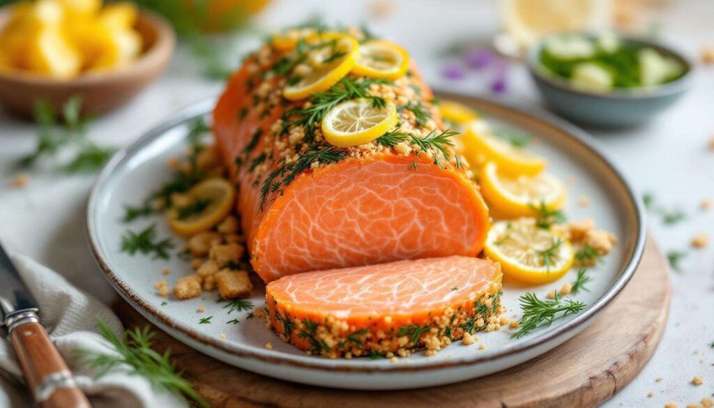 Fraîcheur et saveurs au rendez-vous : cette terrine de saumon aux herbes signe le succès de votre apéro de Réveillon