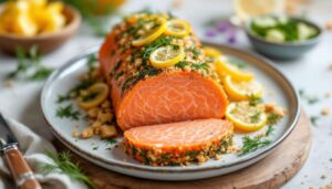 Fraîcheur et saveurs au rendez-vous : cette terrine de saumon aux herbes signe le succès de votre apéro de Réveillon