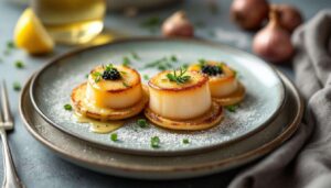 Les Saint-Jacques en blinis de Jean-François Piège