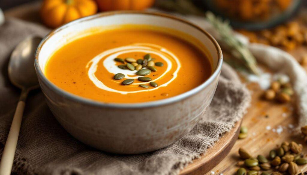 LA recette ultra gourmande de velouté au potimarron et lentilles corail à refaire tout l’hiver