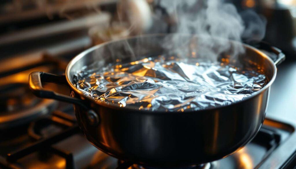 Que se passe-t-il lorsque vous plongez une feuille d’aluminium dans de l’eau bouillante, et pourquoi c’est utile en cuisine