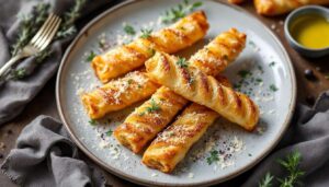 Bâtonnets feuilletés au parmesan, l’apéro chic qui change des toasts
