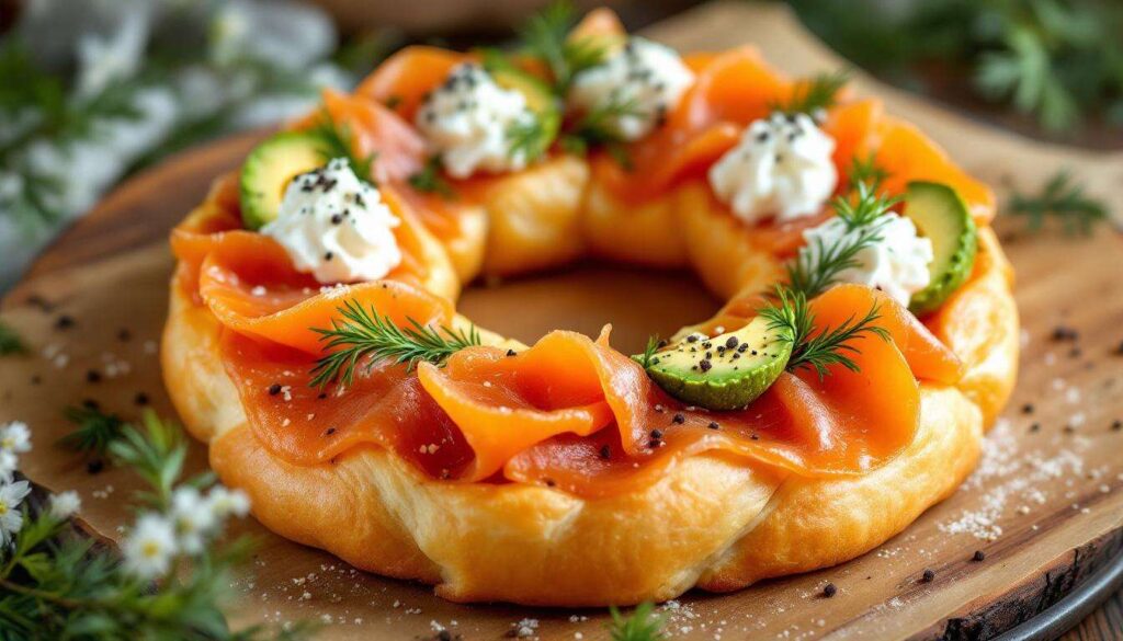 Je suis mauvaise en cuisine mais chaque année le 31, j'épate ma famille avec cette couronne apéritive au saumon et à l'avocat