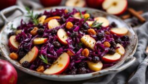 Moelleux, sucré-salé et aux couleurs d’hiver : le chou rouge mijoté pommes-raisins, ultra simple et bluffant