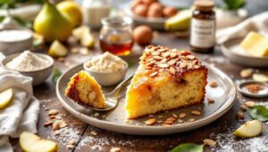 Moelleux, fruité et croustilant à cœur : le cake poire-amande qui réchauffe vos goûters en un clin d’œil