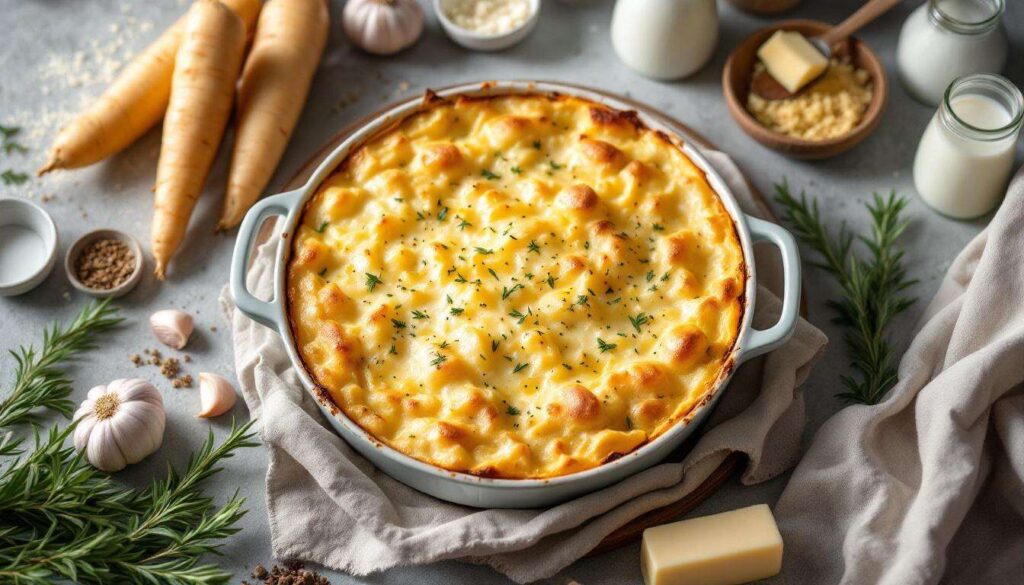 Le gratin d’hiver qui surprend tout le monde : quand le panais fond dans la crème et le romarin au four