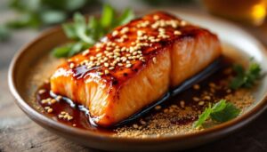 Ce pavé de saumon au air fryer sauce soja est devenu le plat préféré des couples pressés le 14 février