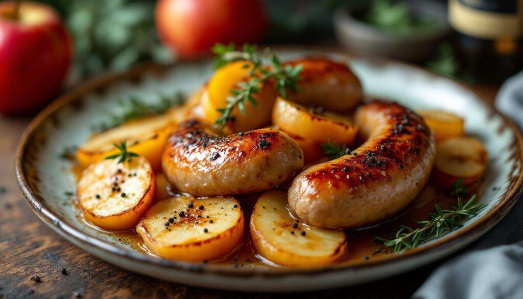 Boudin vert poêlé aux pommes caramélisées : l'accord sucré-salé belge que personne ne tente et c'est dommage