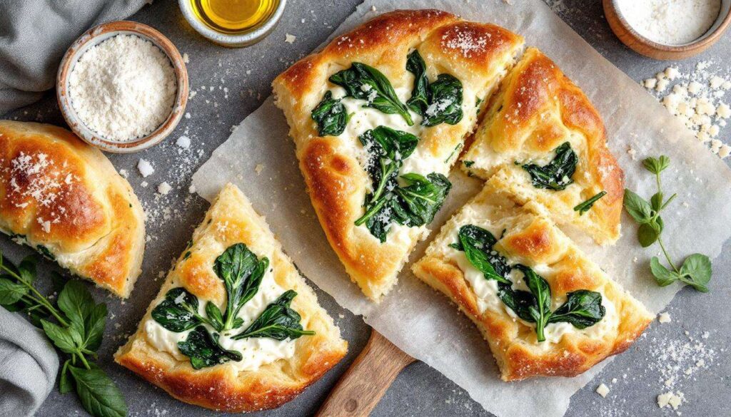 Focaccia farcie aux épinards et ricotta : le pain italien garni qui remplace un repas entier