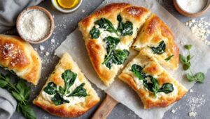 Focaccia farcie aux épinards et ricotta : le pain italien garni qui remplace un repas entier